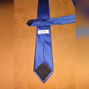 Blue Calvin Klein 100% Silk Tie